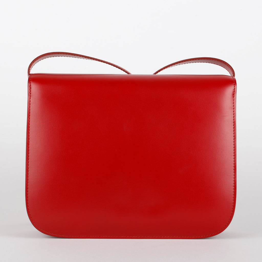 Medium Classic Box Bag, Red Silver Hardware