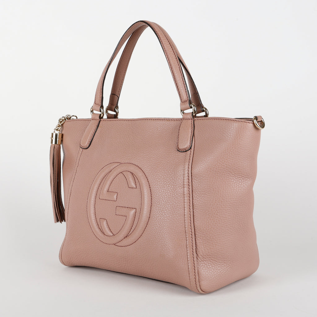 Soho Convertible Top Handle Bag, Dusty Pink