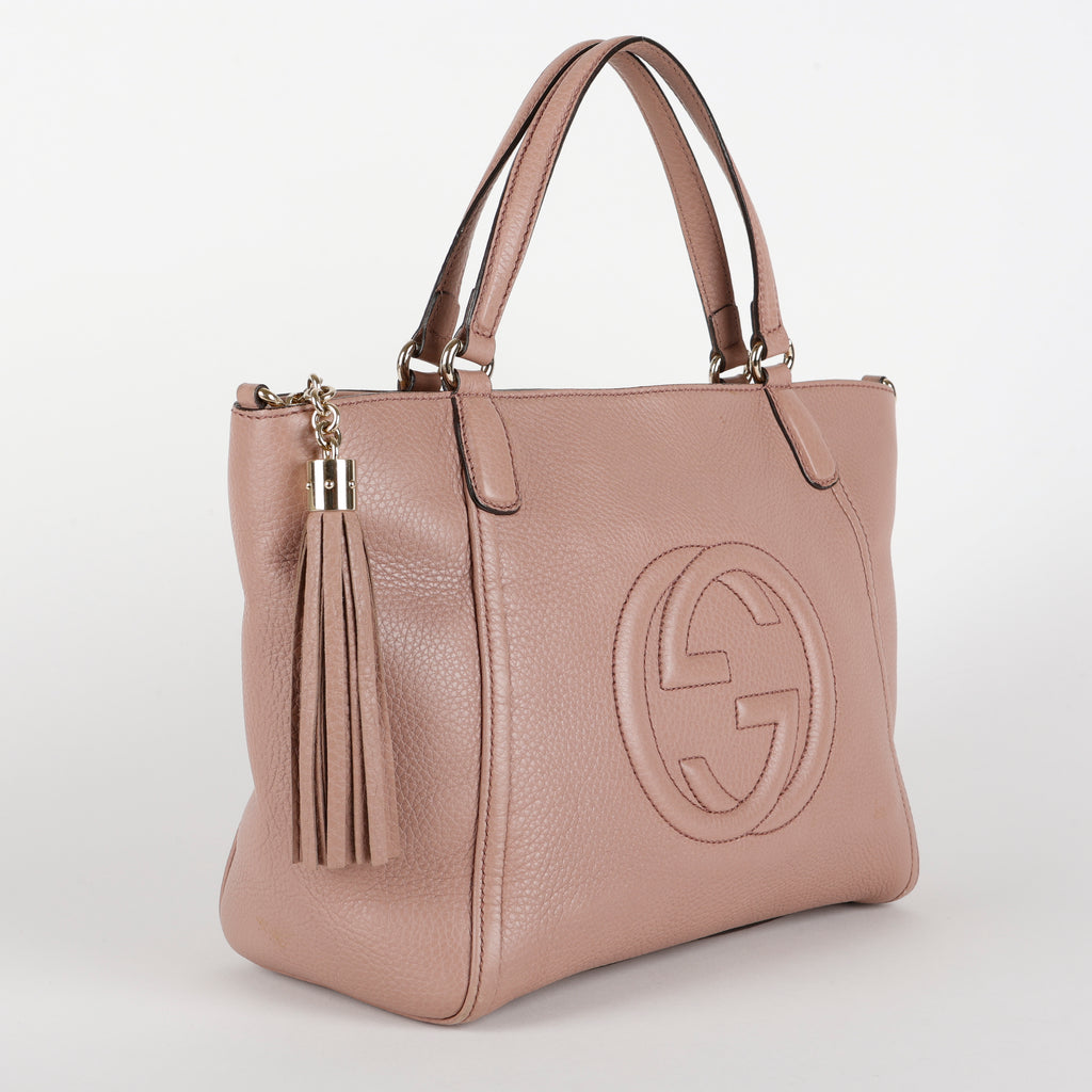 Soho Convertible Top Handle Bag, Dusty Pink