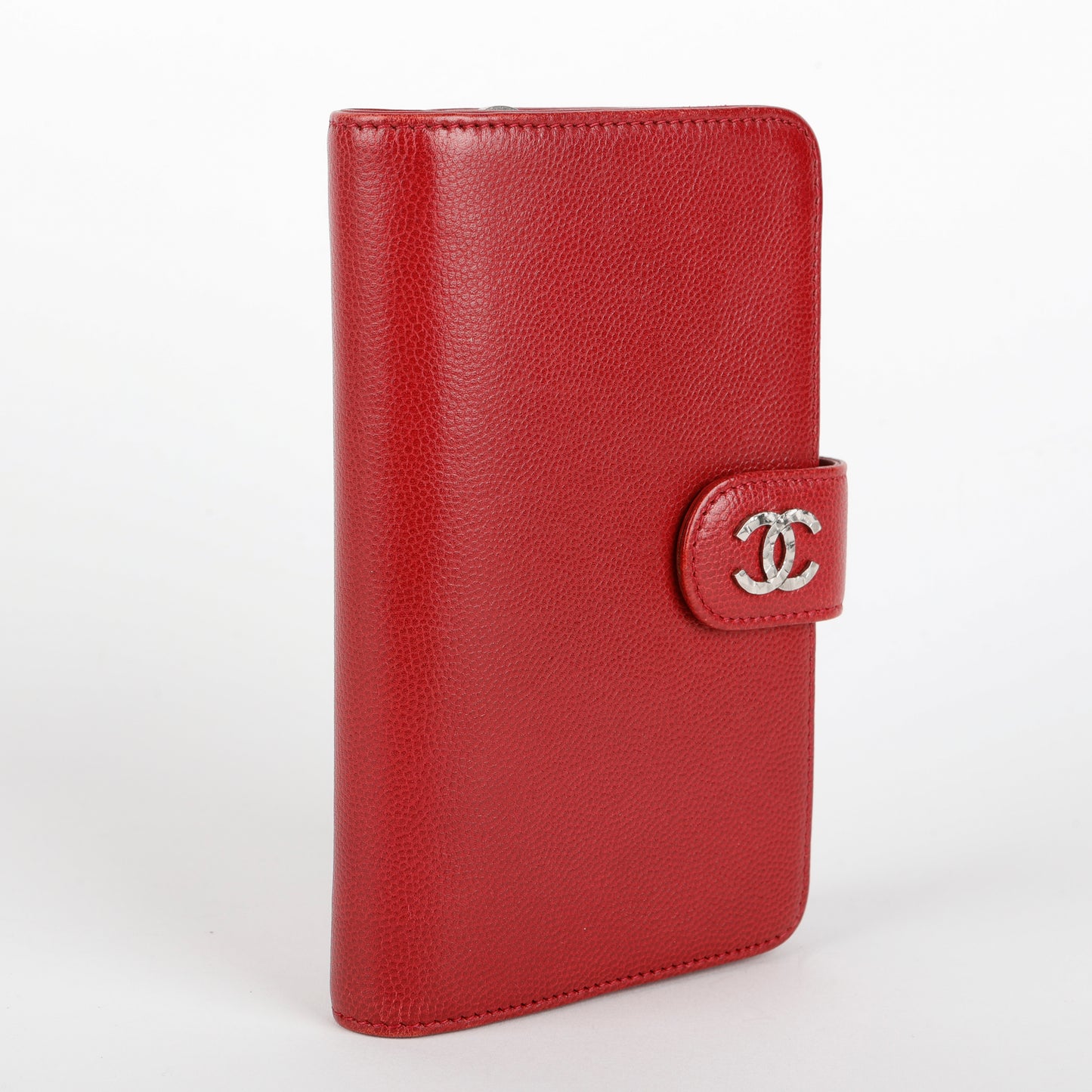Brilliant L Zip Wallet, Red Caviar