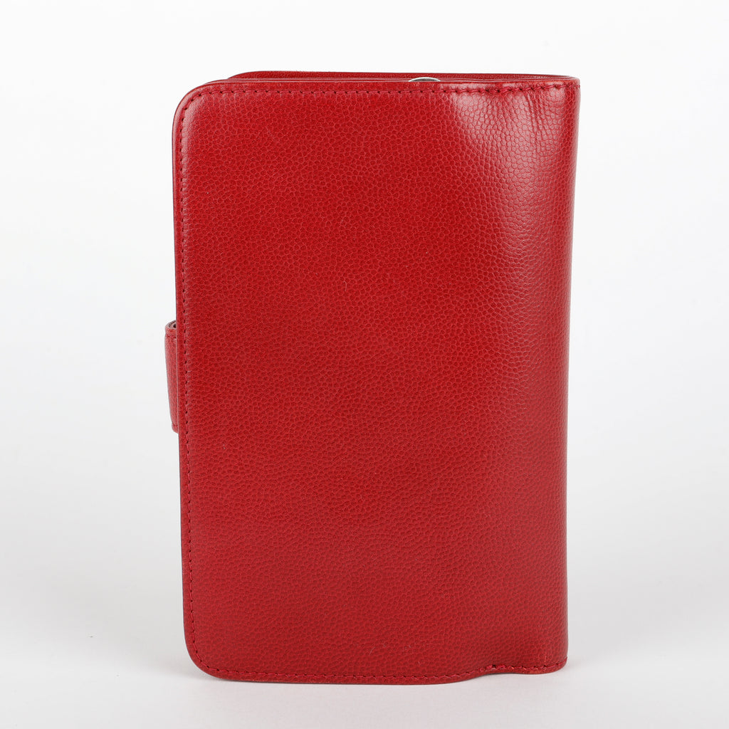 Brilliant L Zip Wallet, Red Caviar
