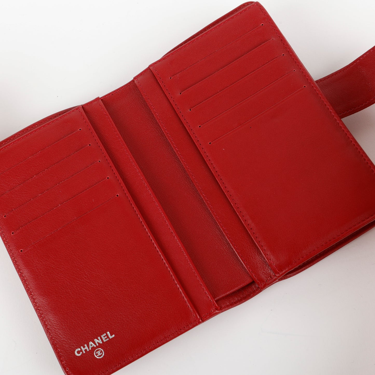 Brilliant L Zip Wallet, Red Caviar