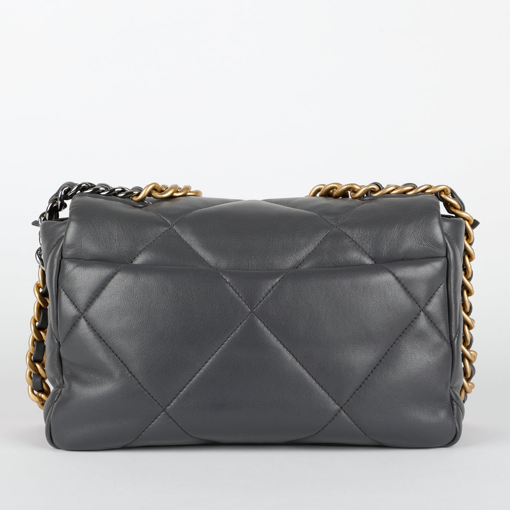 Small 19, Dark Grey Lambskin