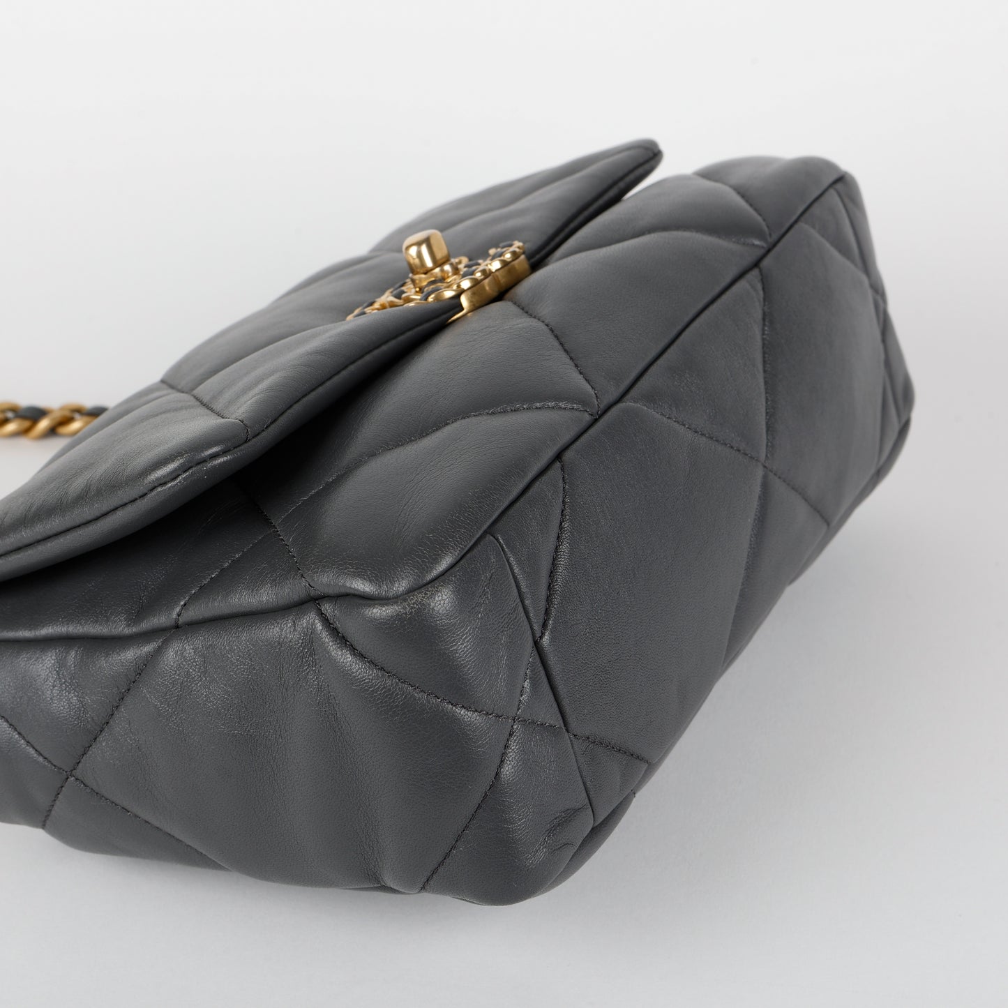 Small 19, Dark Grey Lambskin