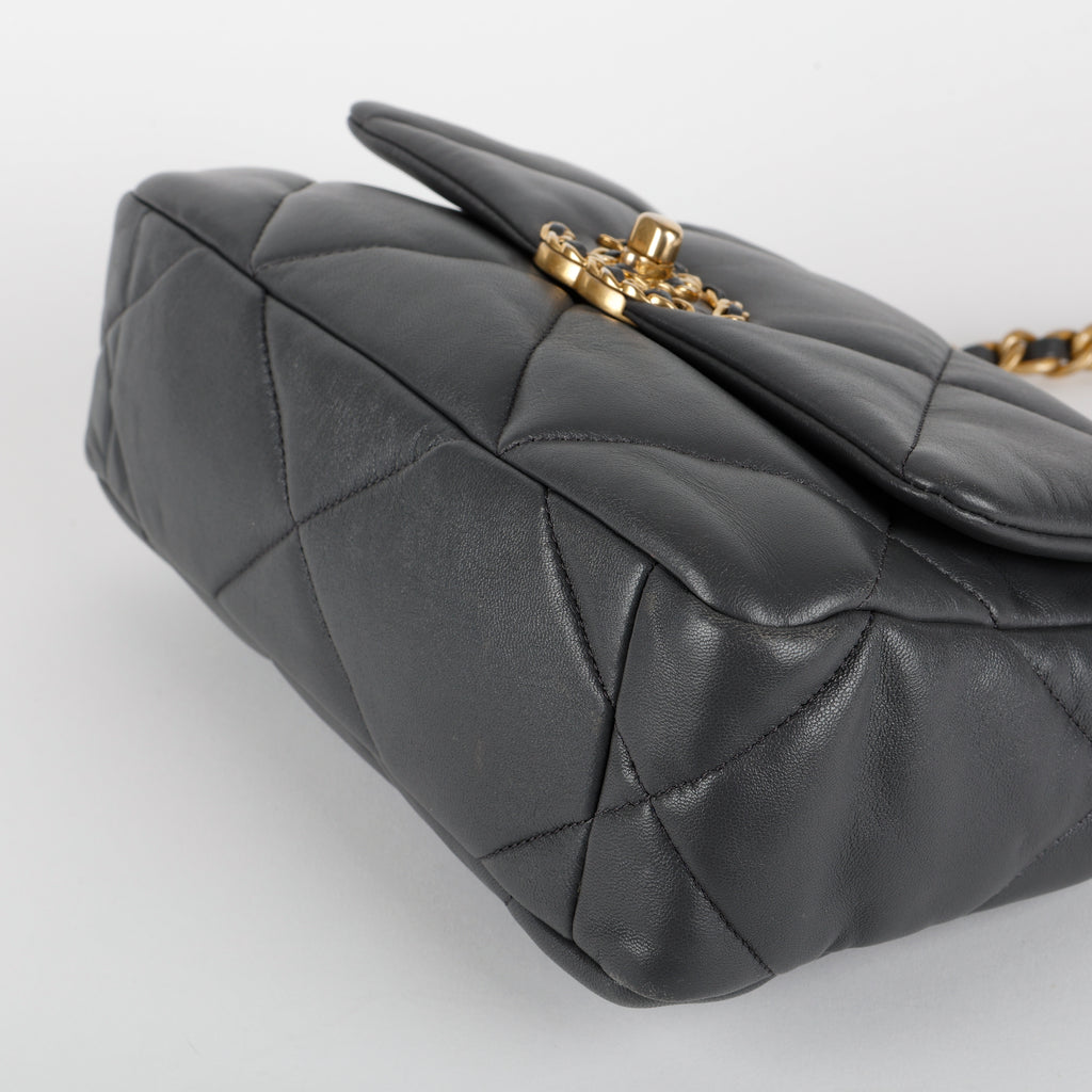 Small 19, Dark Grey Lambskin