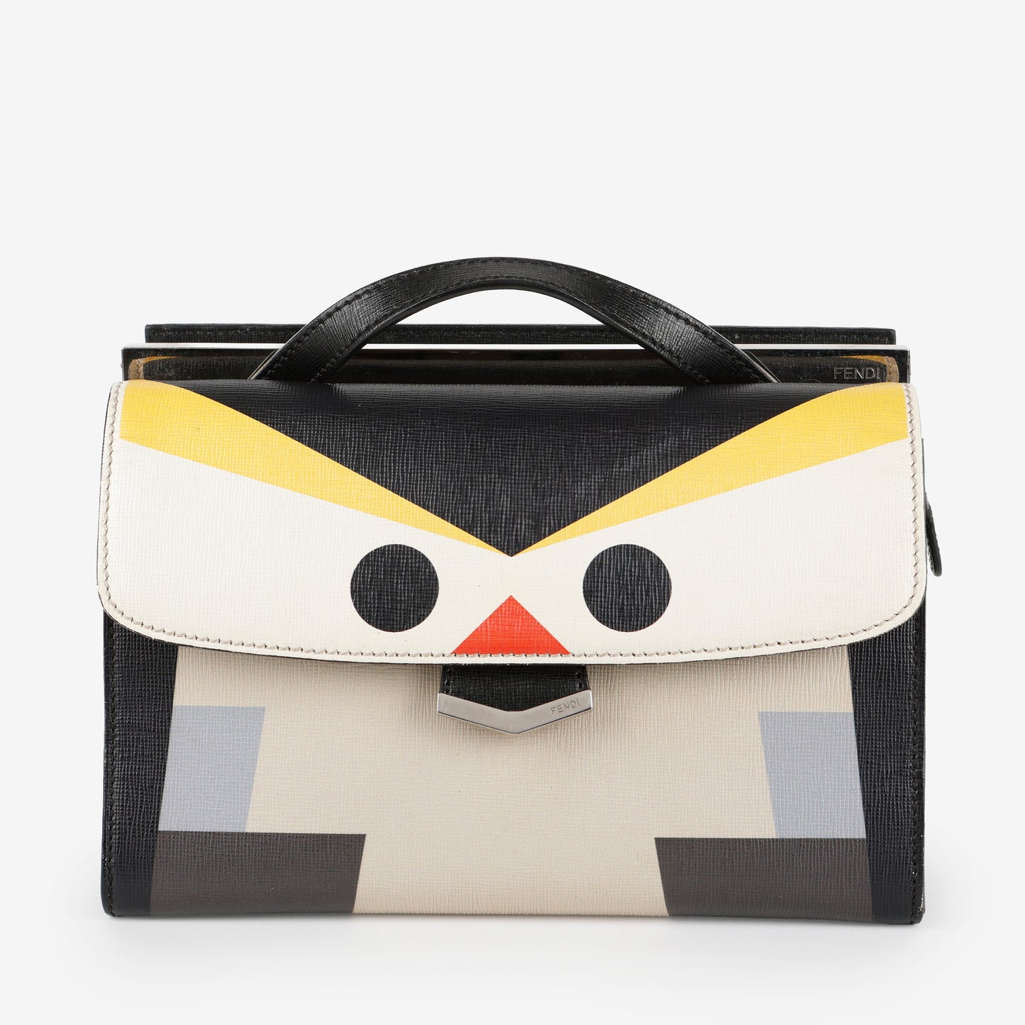 Demi Jour Monster Satchel, Black/Yellow/Blue