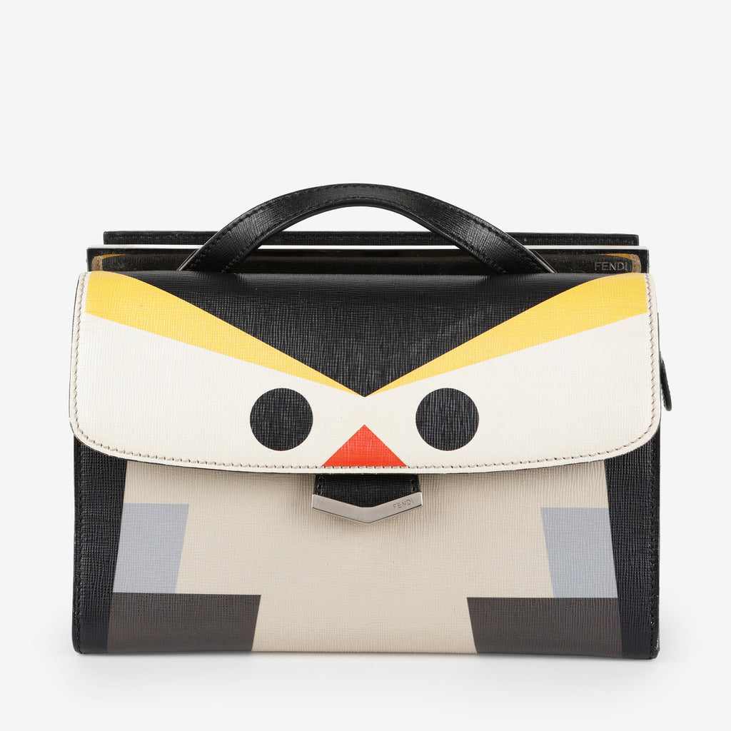 Demi Jour Monster Satchel, Black/Yellow/Blue