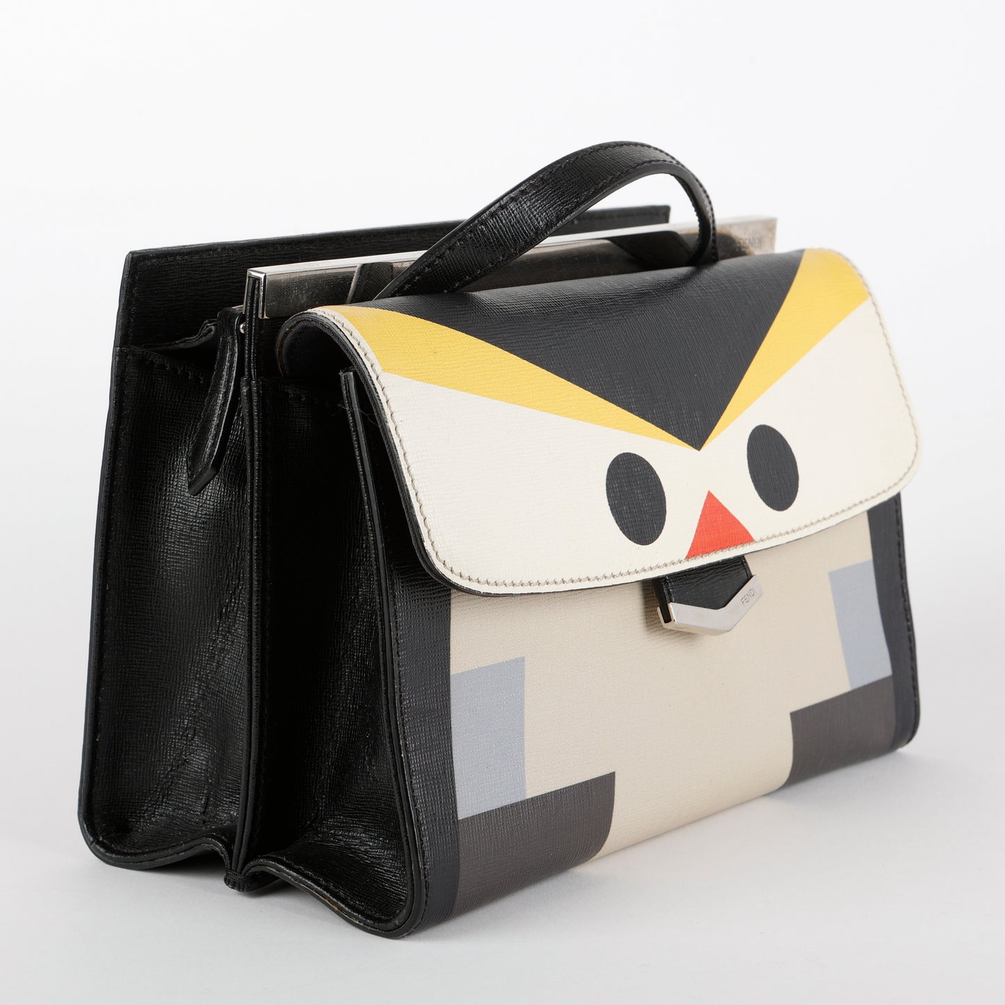 Demi Jour Monster Satchel, Black/Yellow/Blue