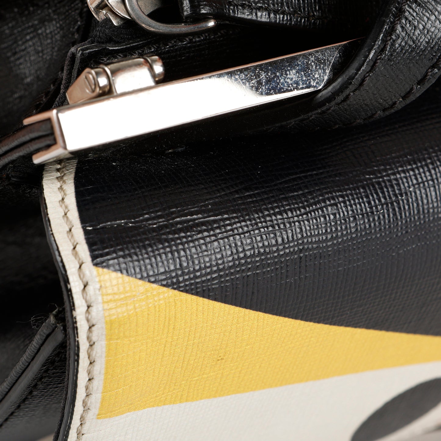 Demi Jour Monster Satchel, Black/Yellow/Blue