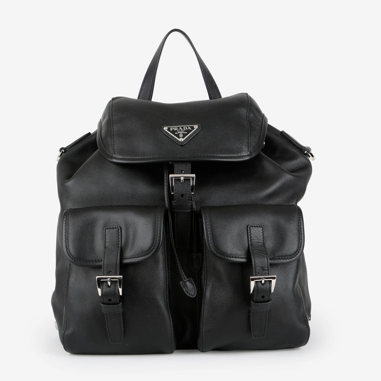 Medium Calfskin Backpack, Black