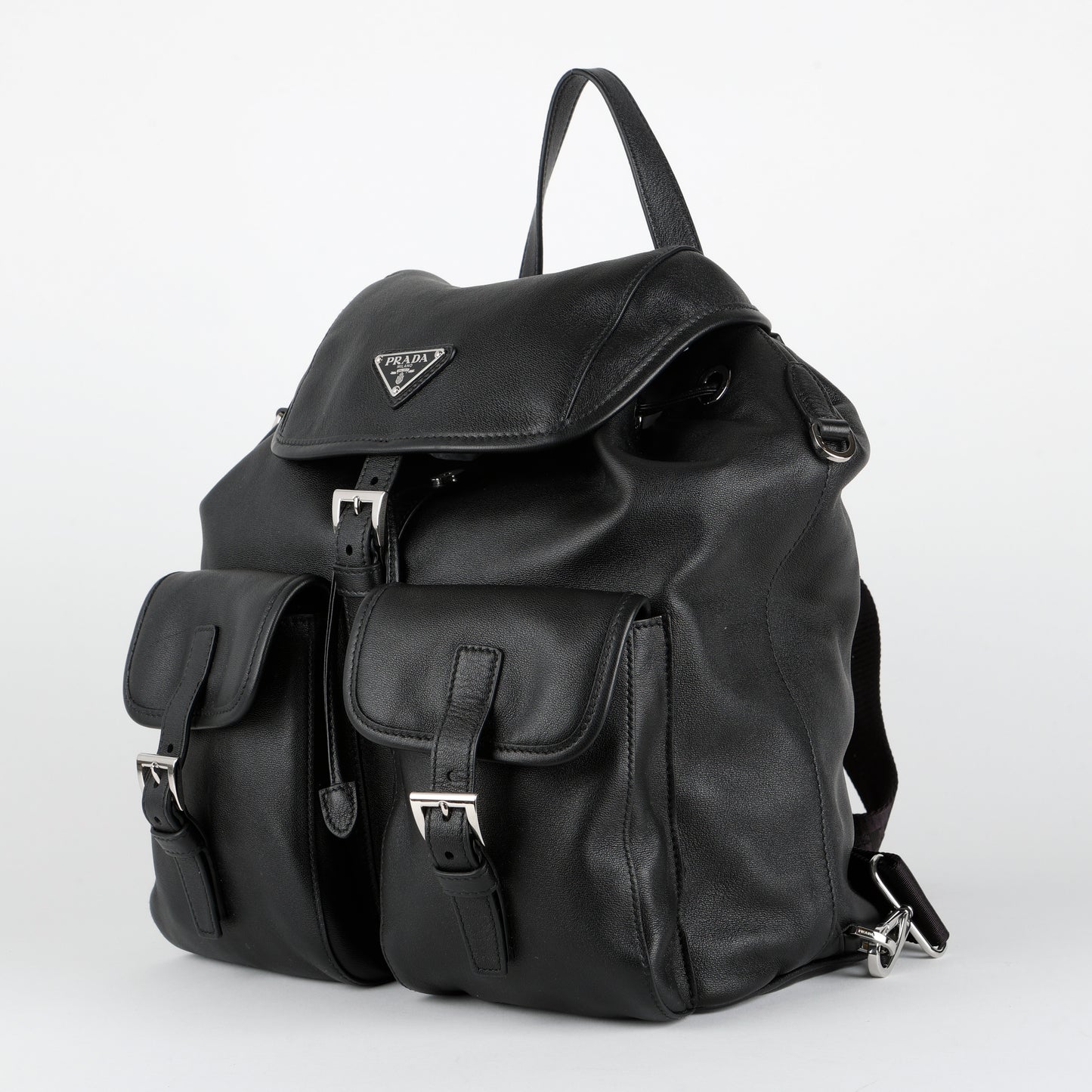 Medium Calfskin Backpack, Black