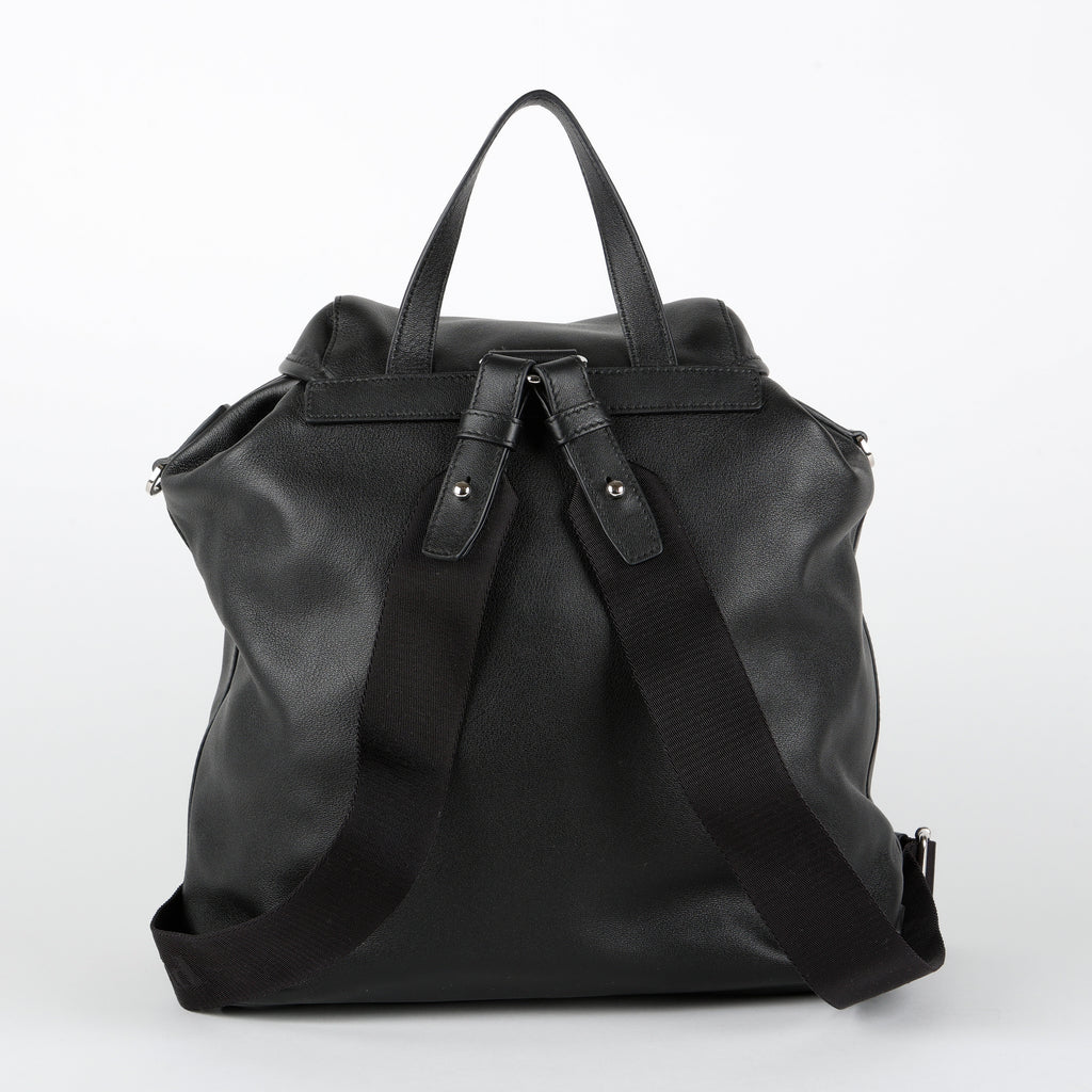 Medium Calfskin Backpack, Black