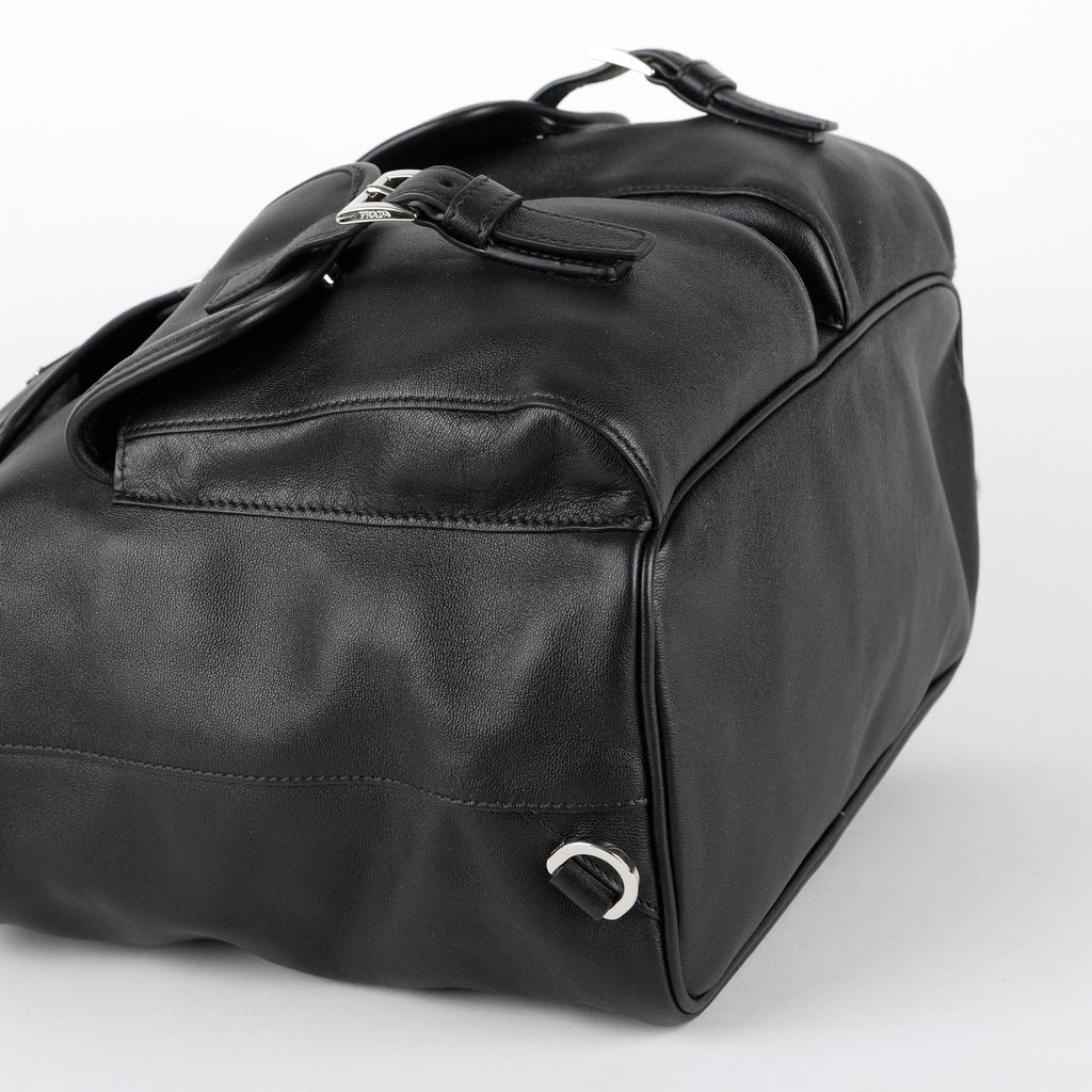 Medium Calfskin Backpack, Black