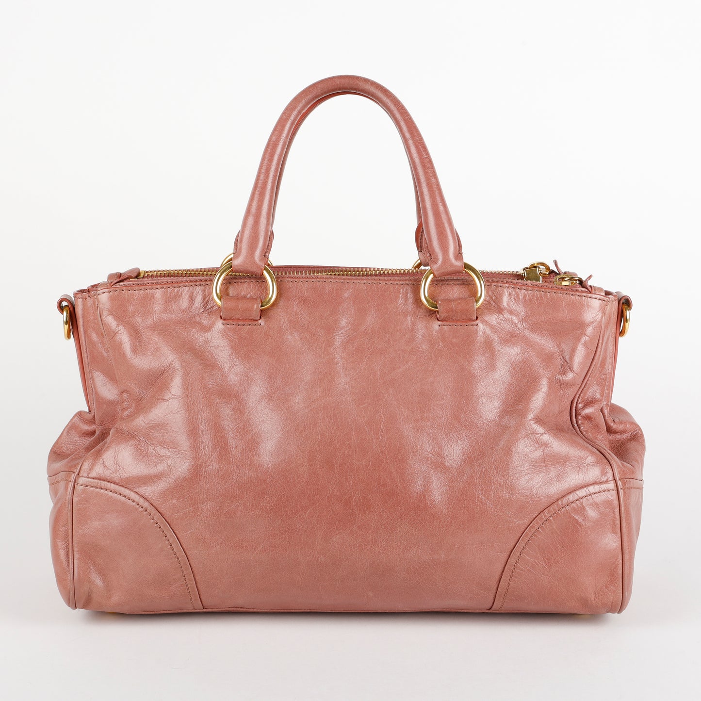 Vitello Shine Tote, Antico Pink GHW