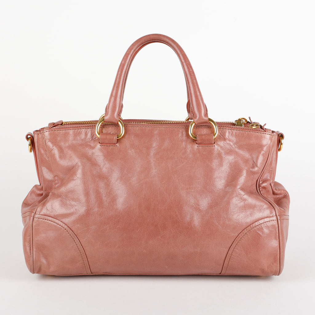 Vitello Shine Tote, Antico Pink GHW