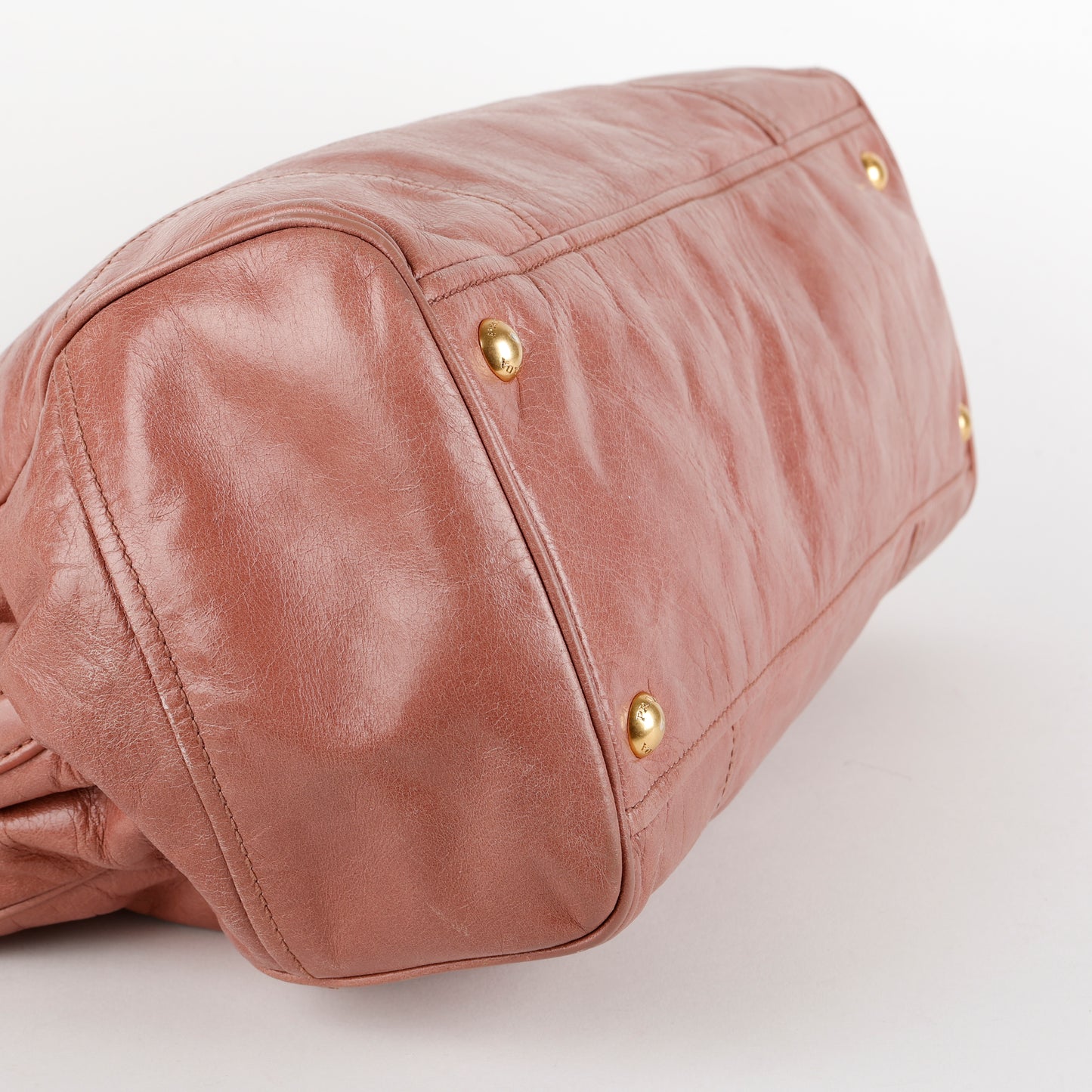 Vitello Shine Tote, Antico Pink GHW