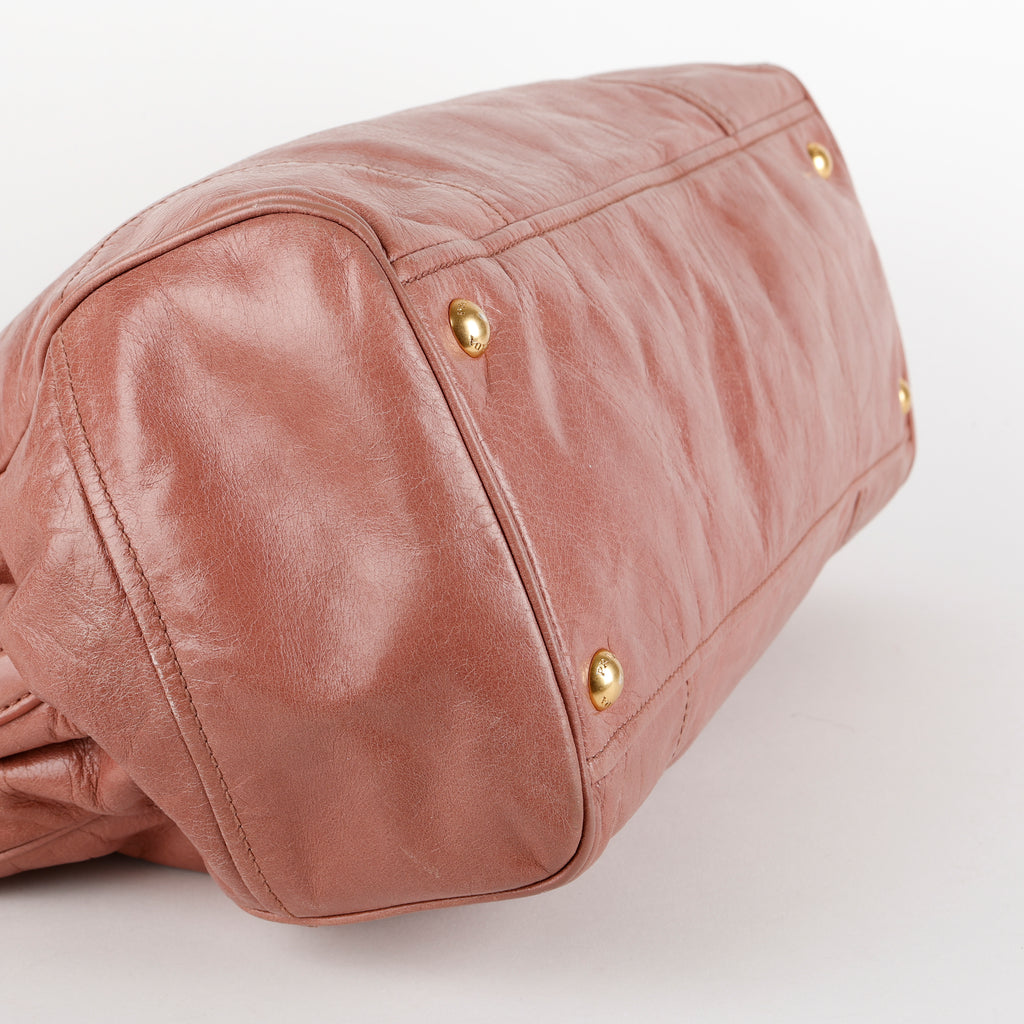 Vitello Shine Tote, Antico Pink GHW