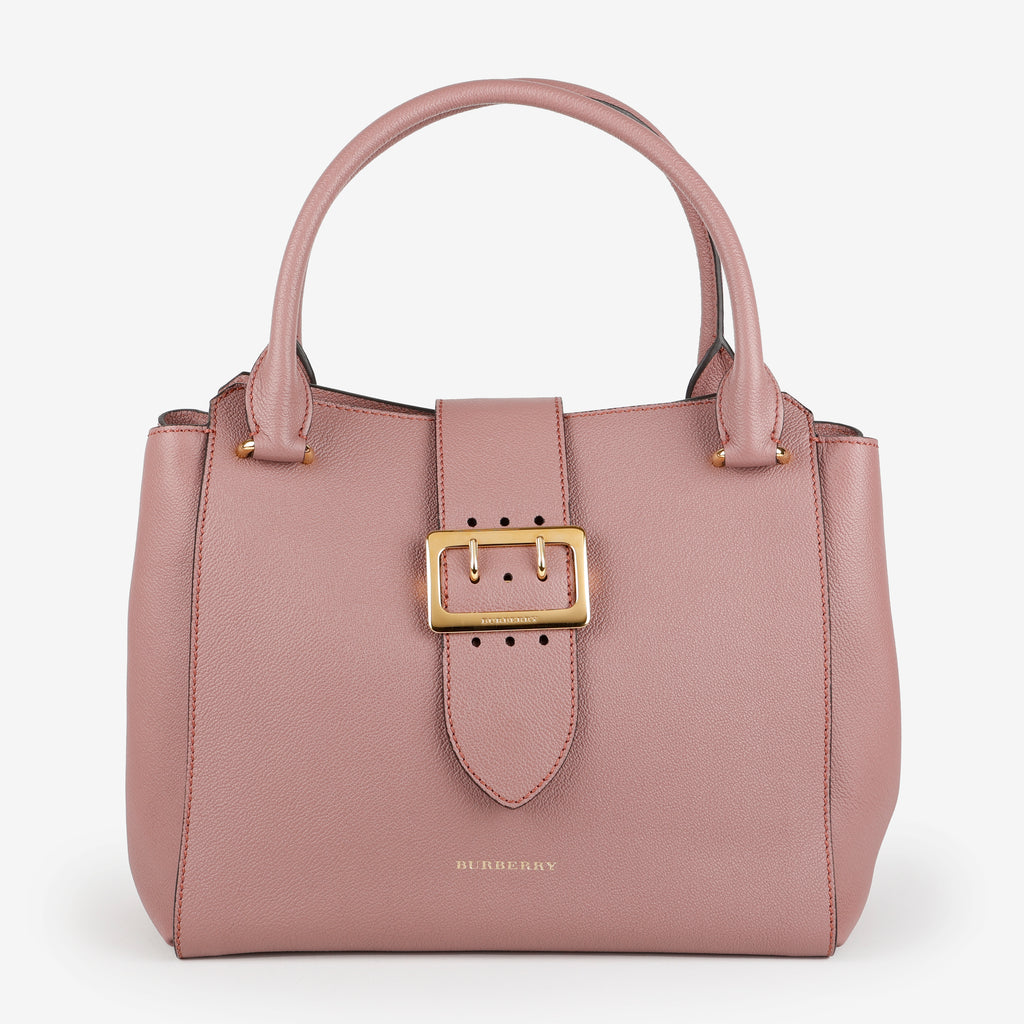 Medium Buckle Tote, Mauve