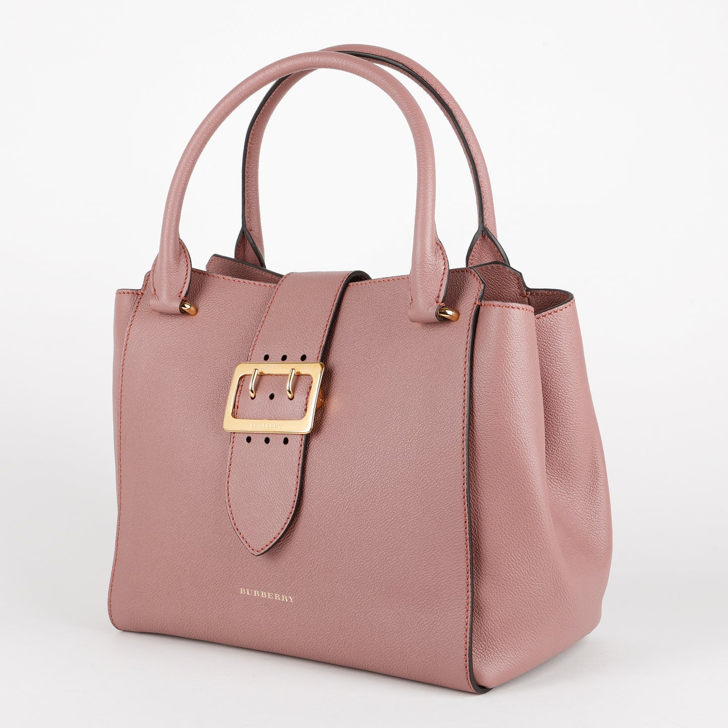 Medium Buckle Tote, Mauve