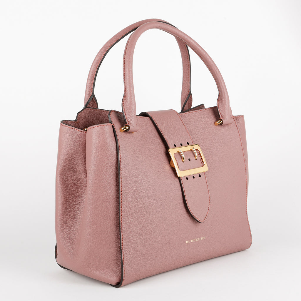 Medium Buckle Tote, Mauve