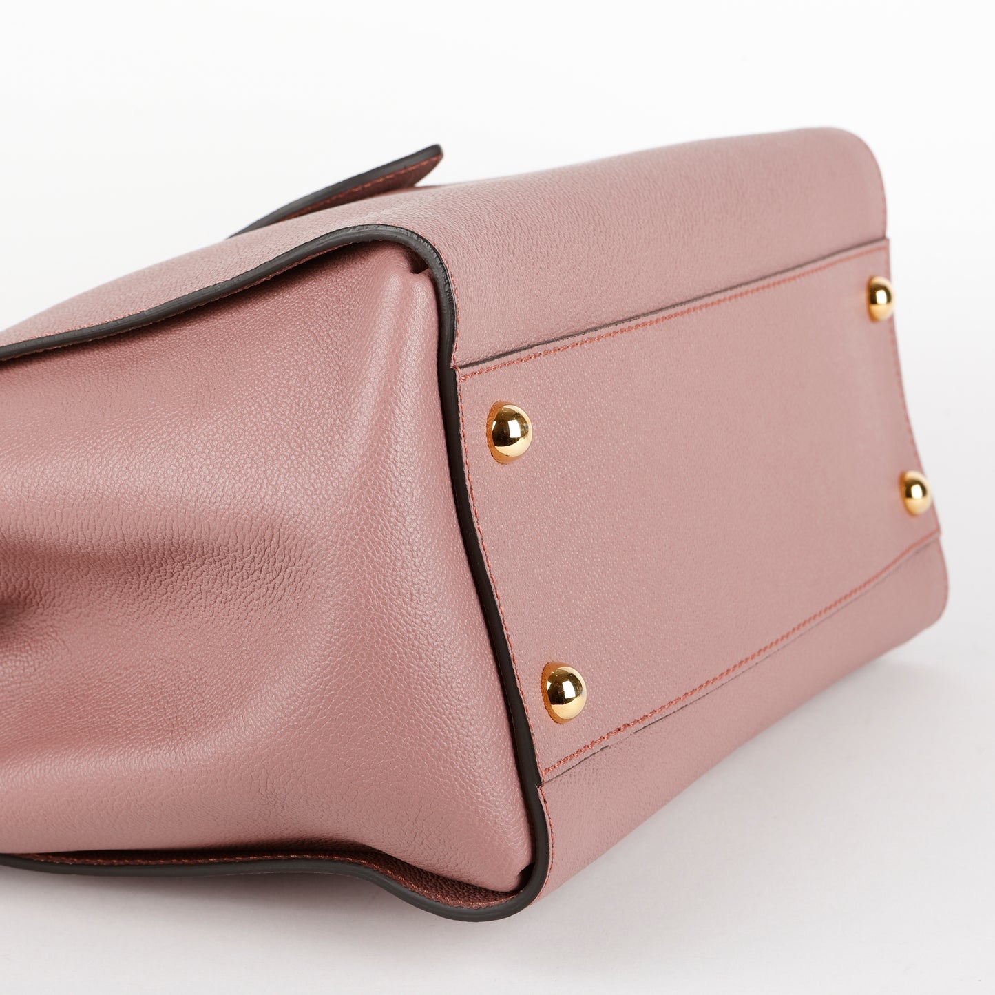 Medium Buckle Tote, Mauve
