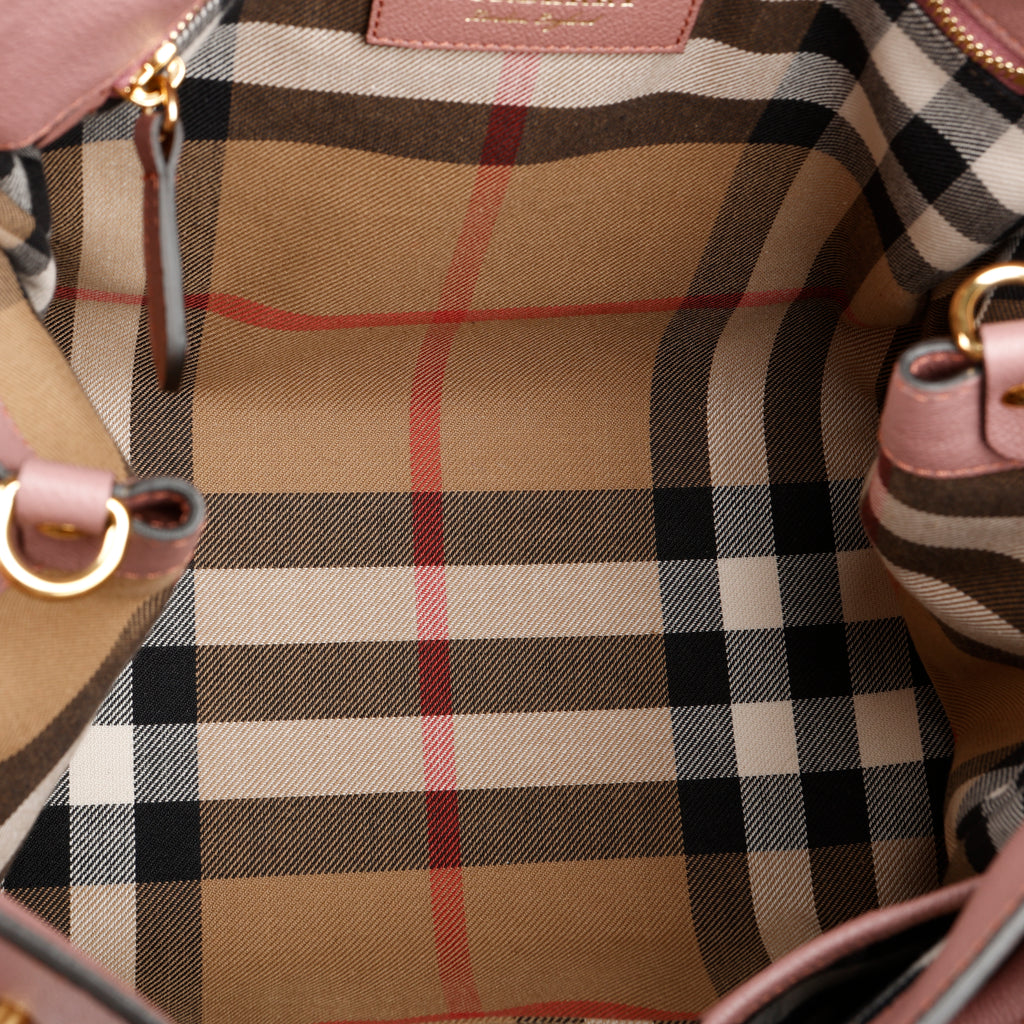 Medium Buckle Tote, Mauve