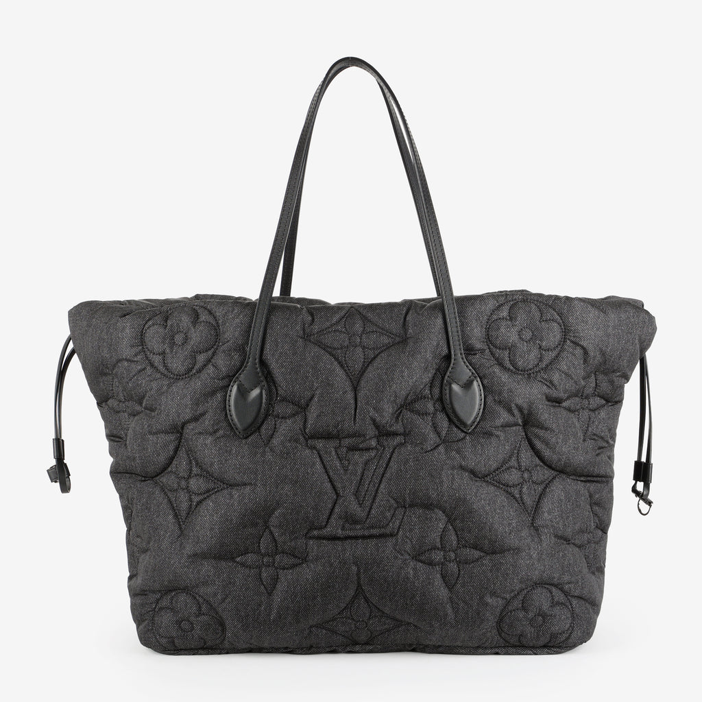 Inside Out Neverfull MM, Black Puffygram