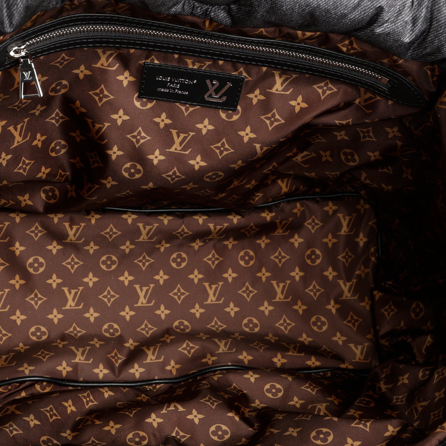 Inside Out Neverfull MM, Black Puffygram