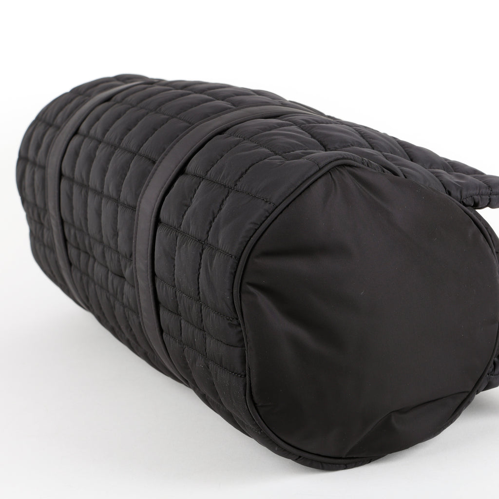 Quilted Gloria Tote, Black Nylon
