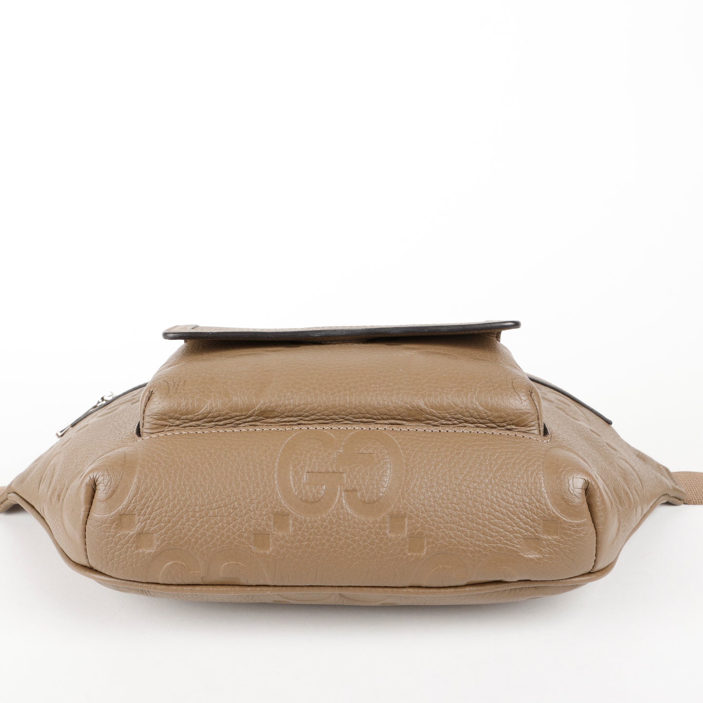 Jumbo GG Embossed Belt Bag, Taupe