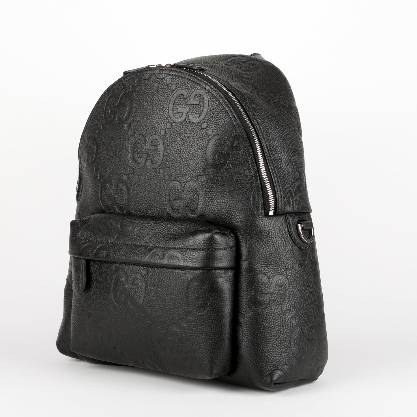 Jumbo GG Embossed Backpack, Black