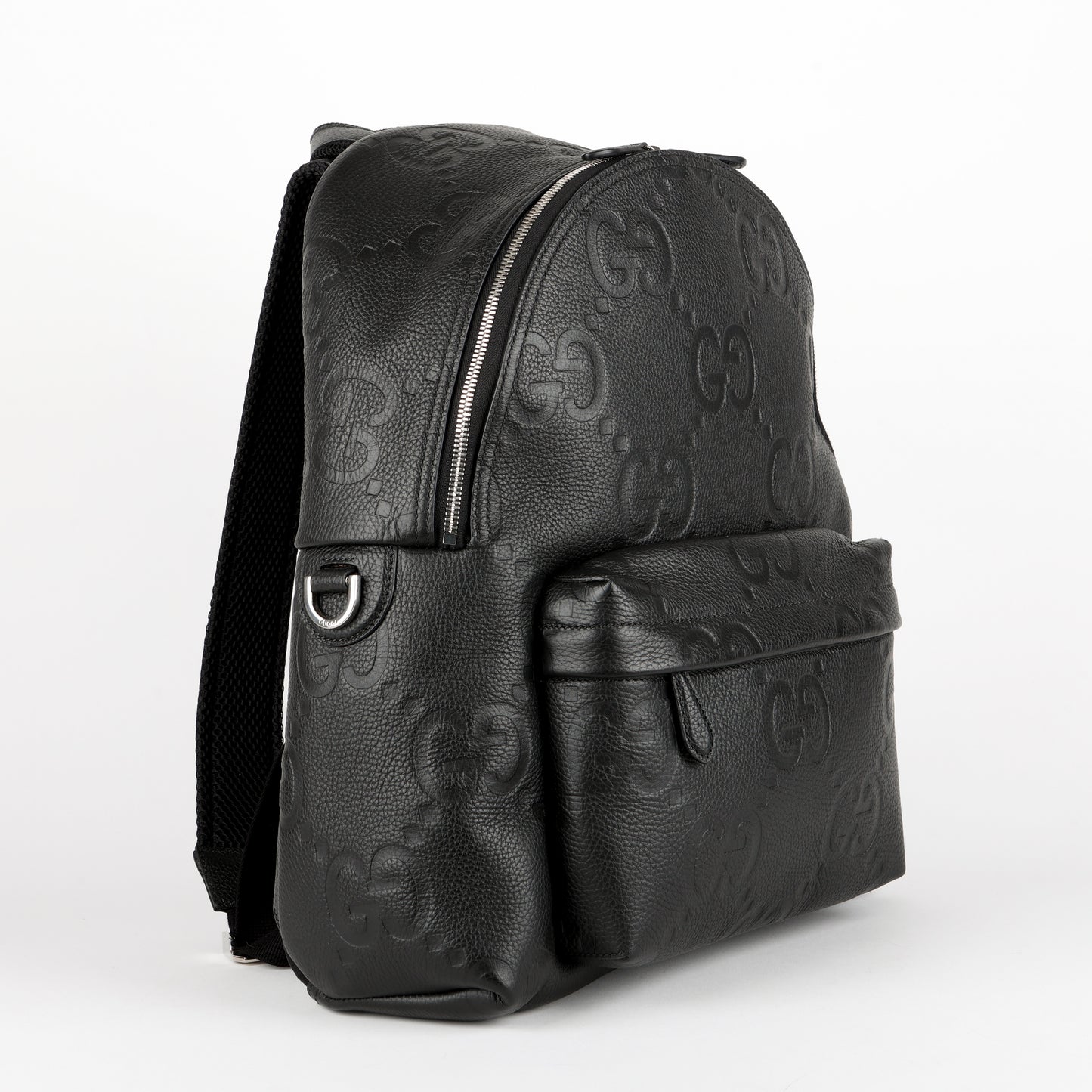 Jumbo GG Embossed Backpack, Black