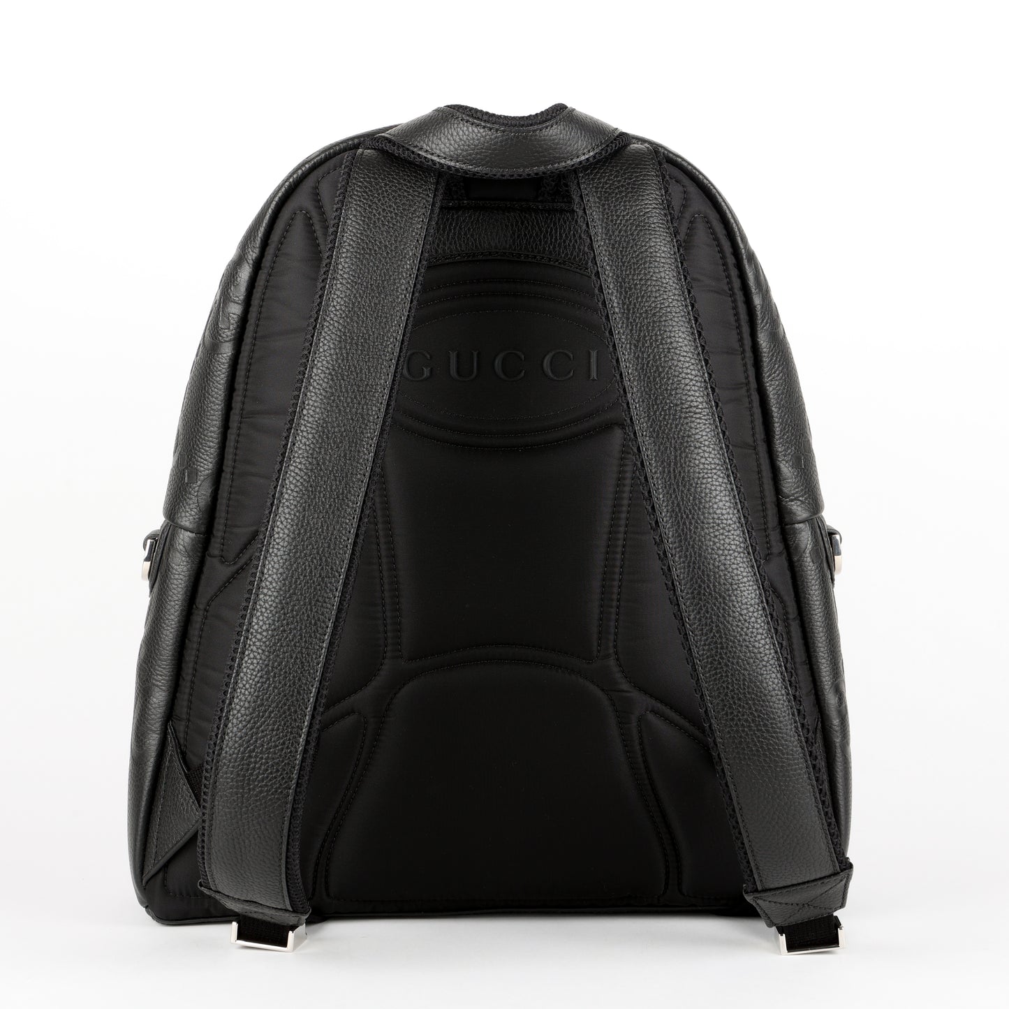 Jumbo GG Embossed Backpack, Black