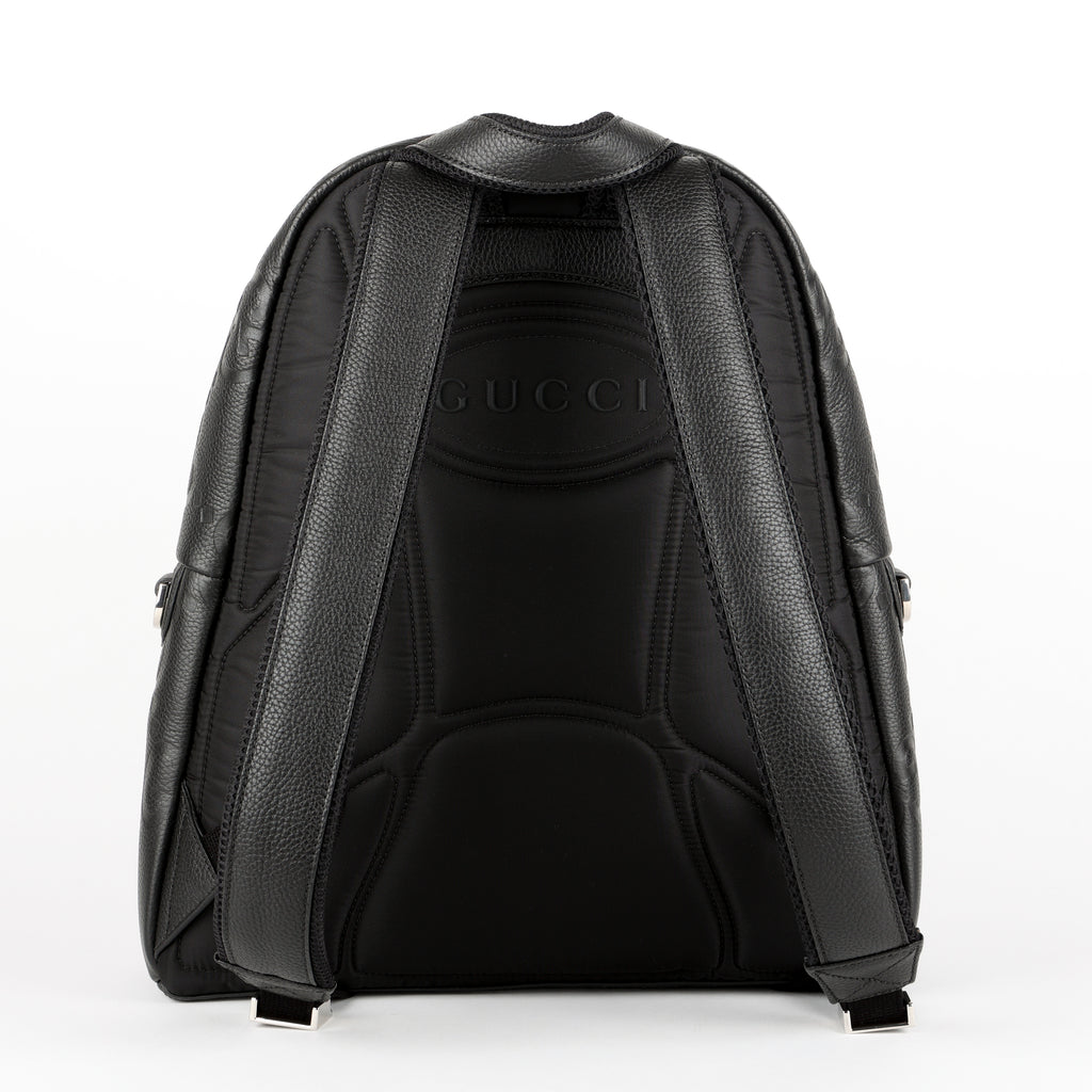 Jumbo GG Embossed Backpack, Black