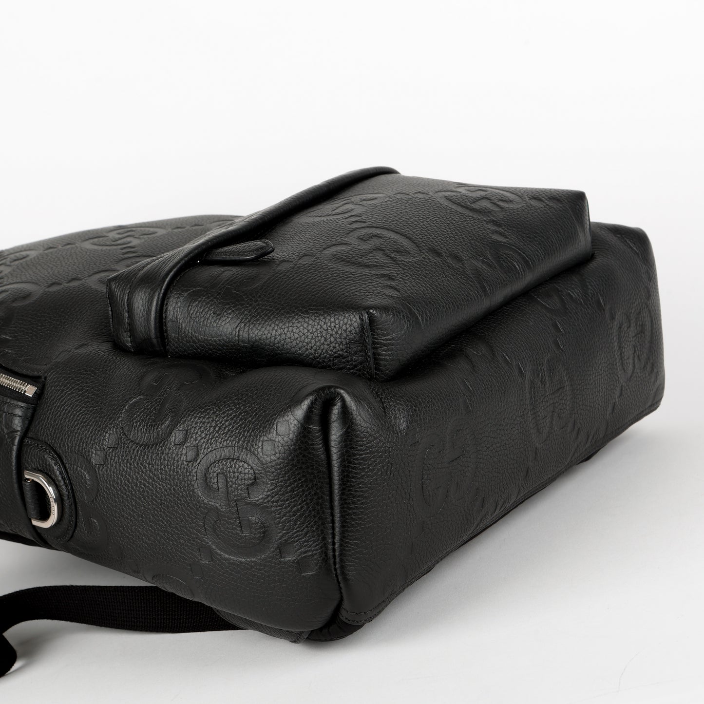 Jumbo GG Embossed Backpack, Black