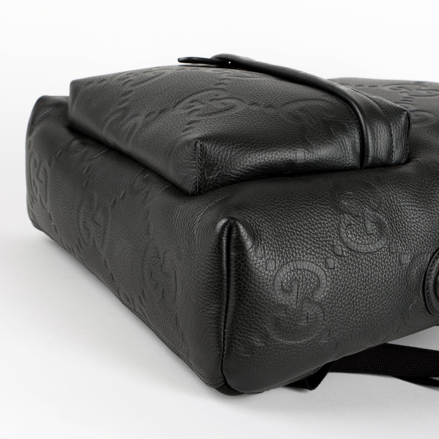 Jumbo GG Embossed Backpack, Black