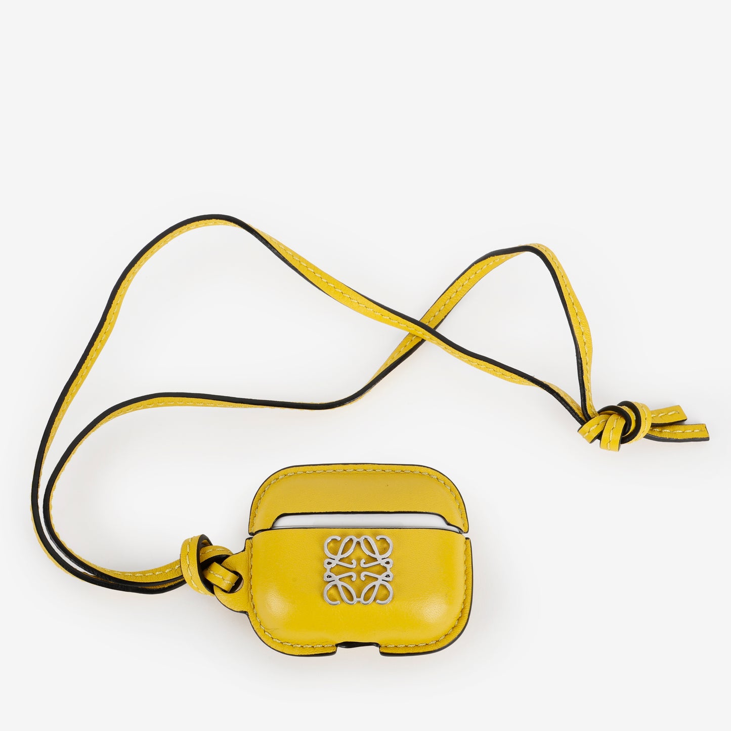 Anagram Airpods Case on Strap, Yellow