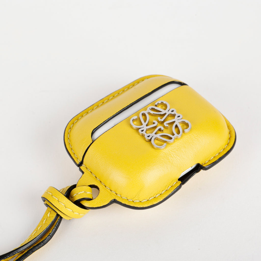 Anagram Airpods Case on Strap, Yellow