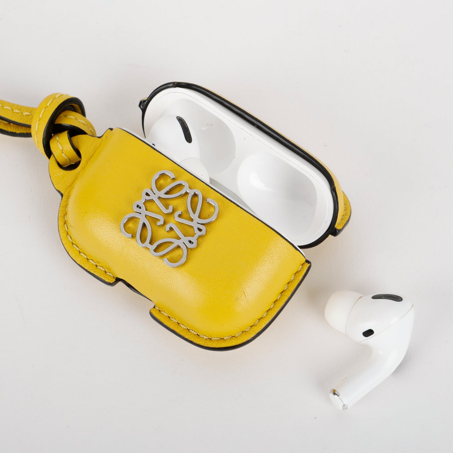 Anagram Airpods Case on Strap, Yellow