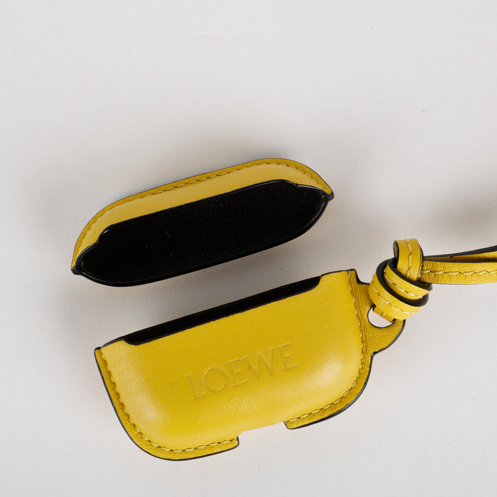 Anagram Airpods Case on Strap, Yellow
