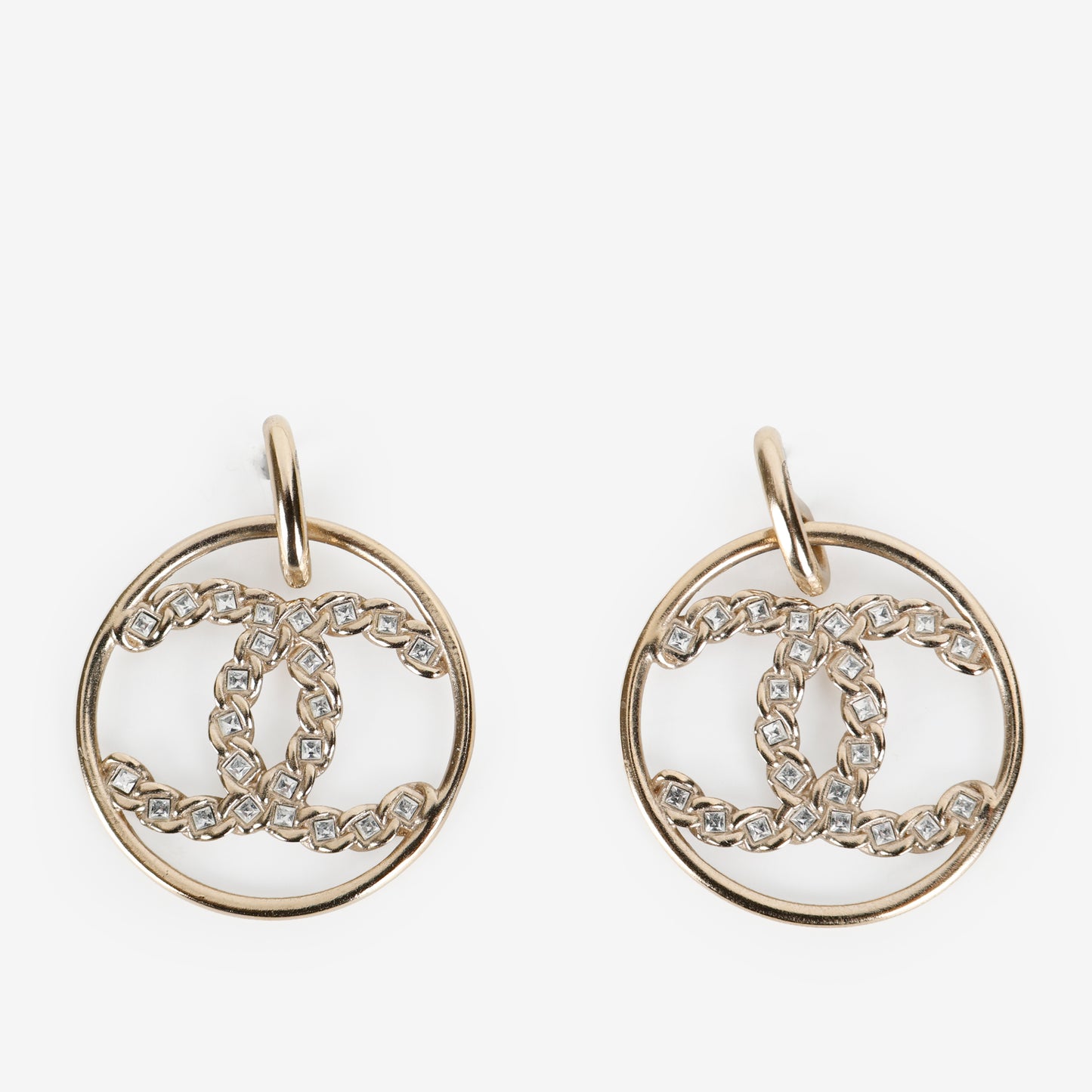 High Society CC Dangle Hoop Earrings