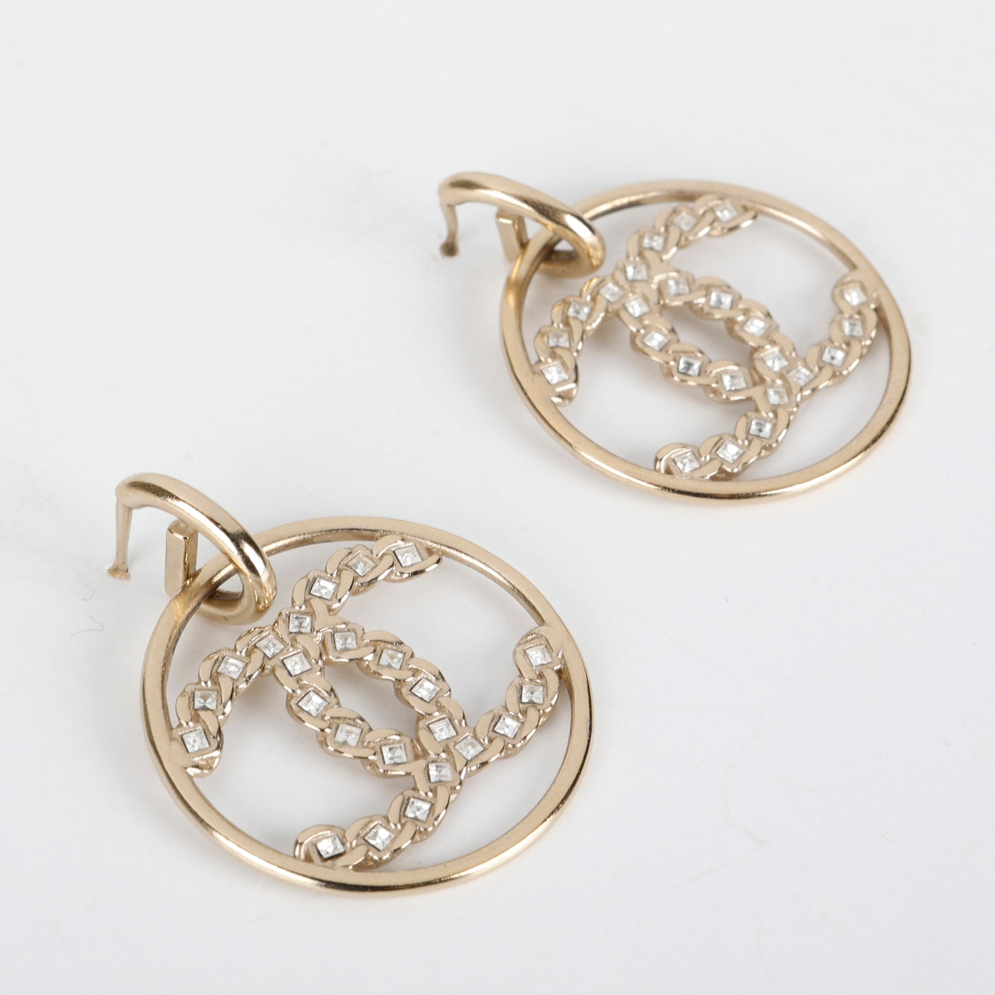 High Society CC Dangle Hoop Earrings