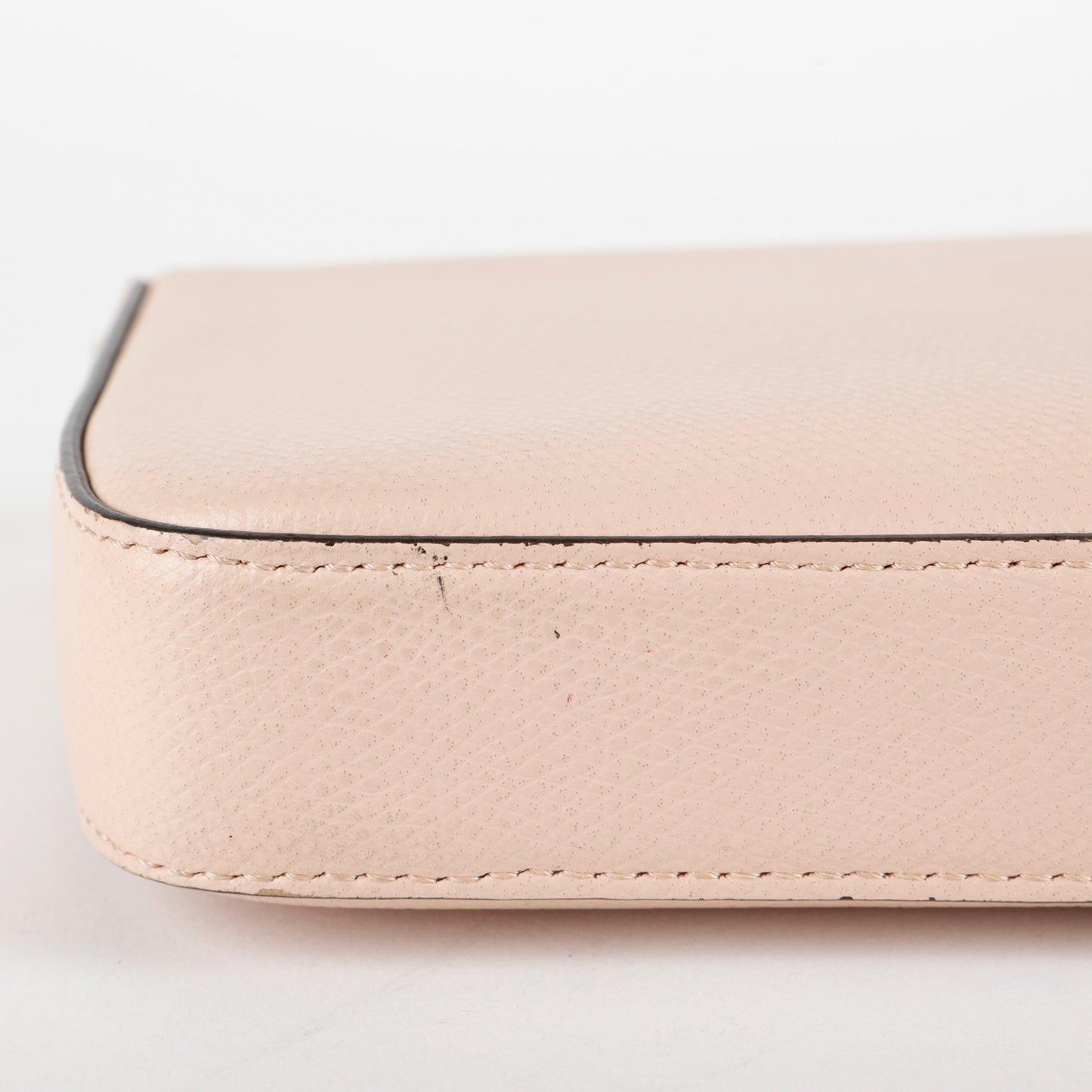 F Continental Wallet on Chain, Light Pink