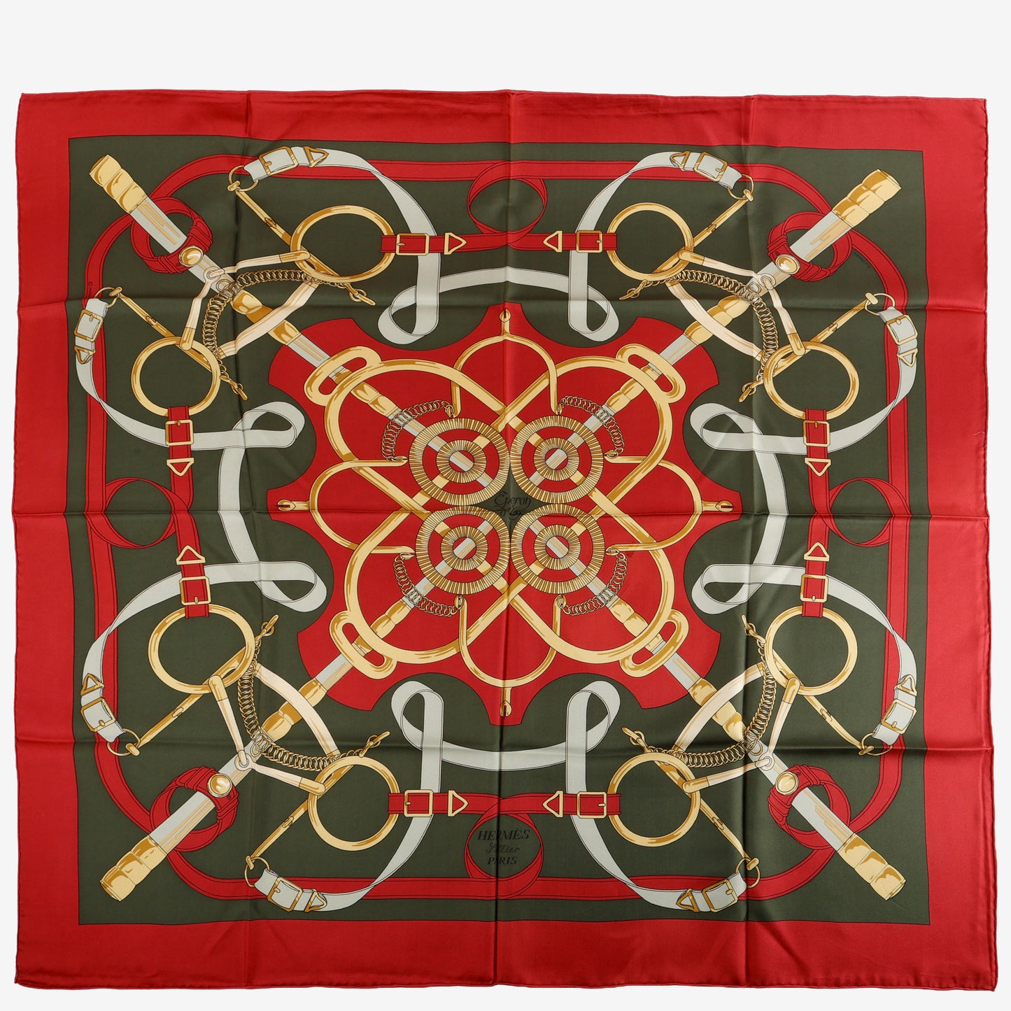 "Eperon d'Or" 90cm Silk Scarf