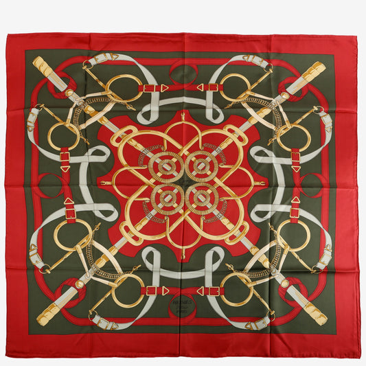 "Eperon d'Or" 90cm Silk Scarf