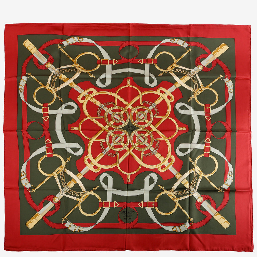 "Eperon d'Or" 90cm Silk Scarf