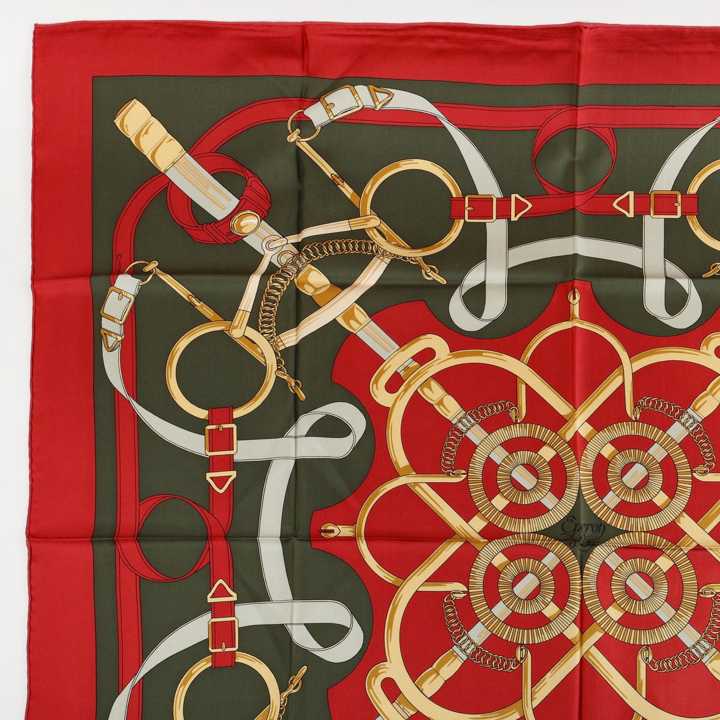 "Eperon d'Or" 90cm Silk Scarf