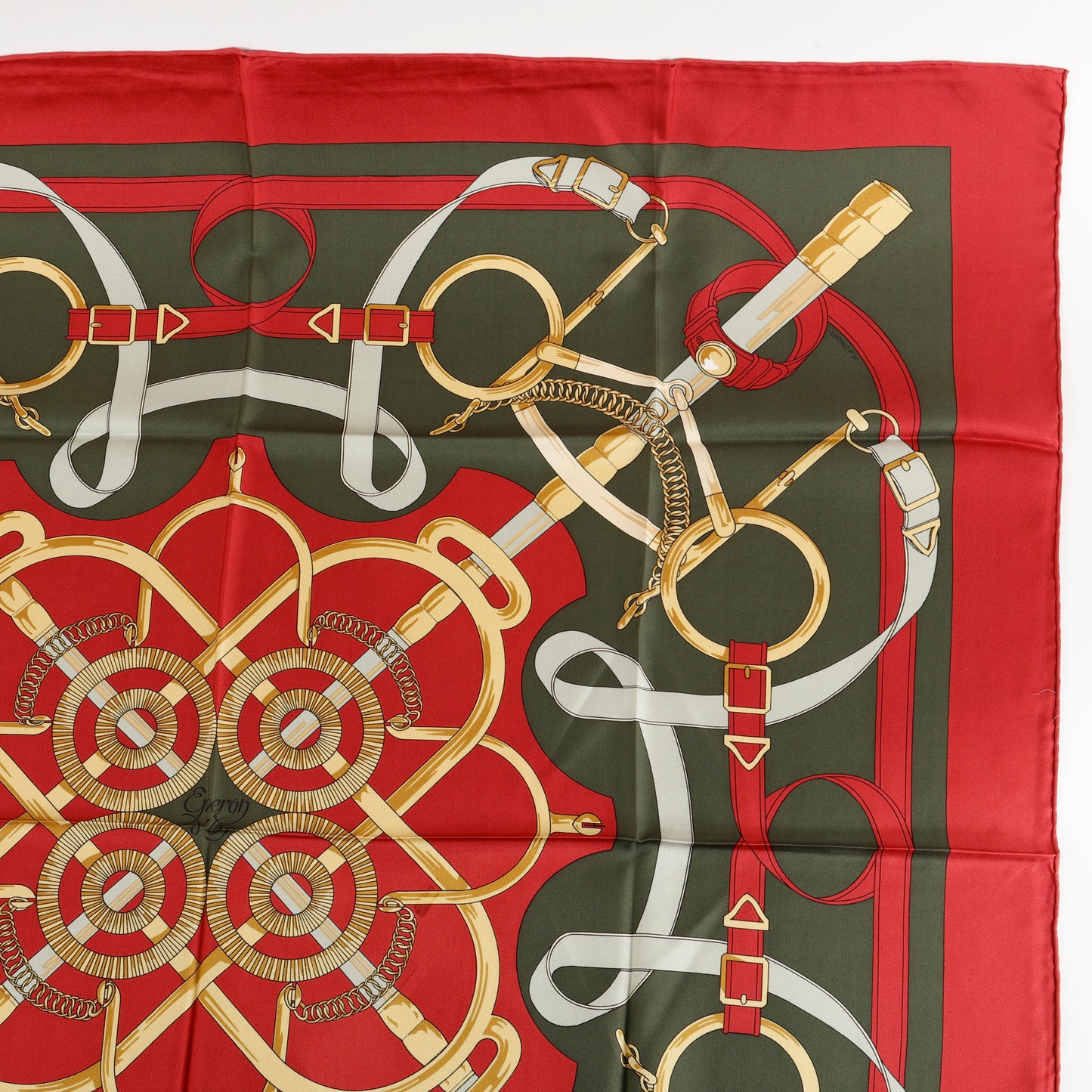 "Eperon d'Or" 90cm Silk Scarf
