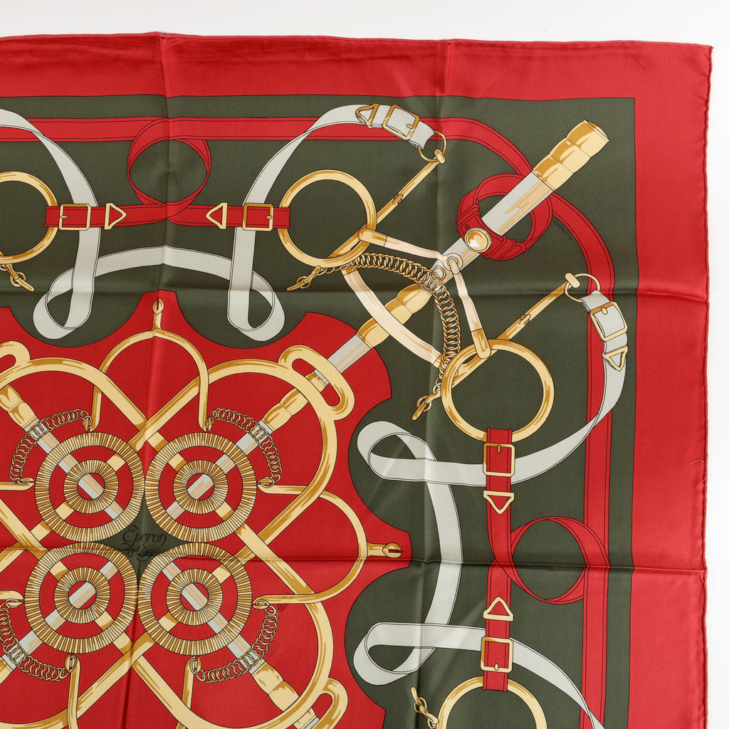 "Eperon d'Or" 90cm Silk Scarf