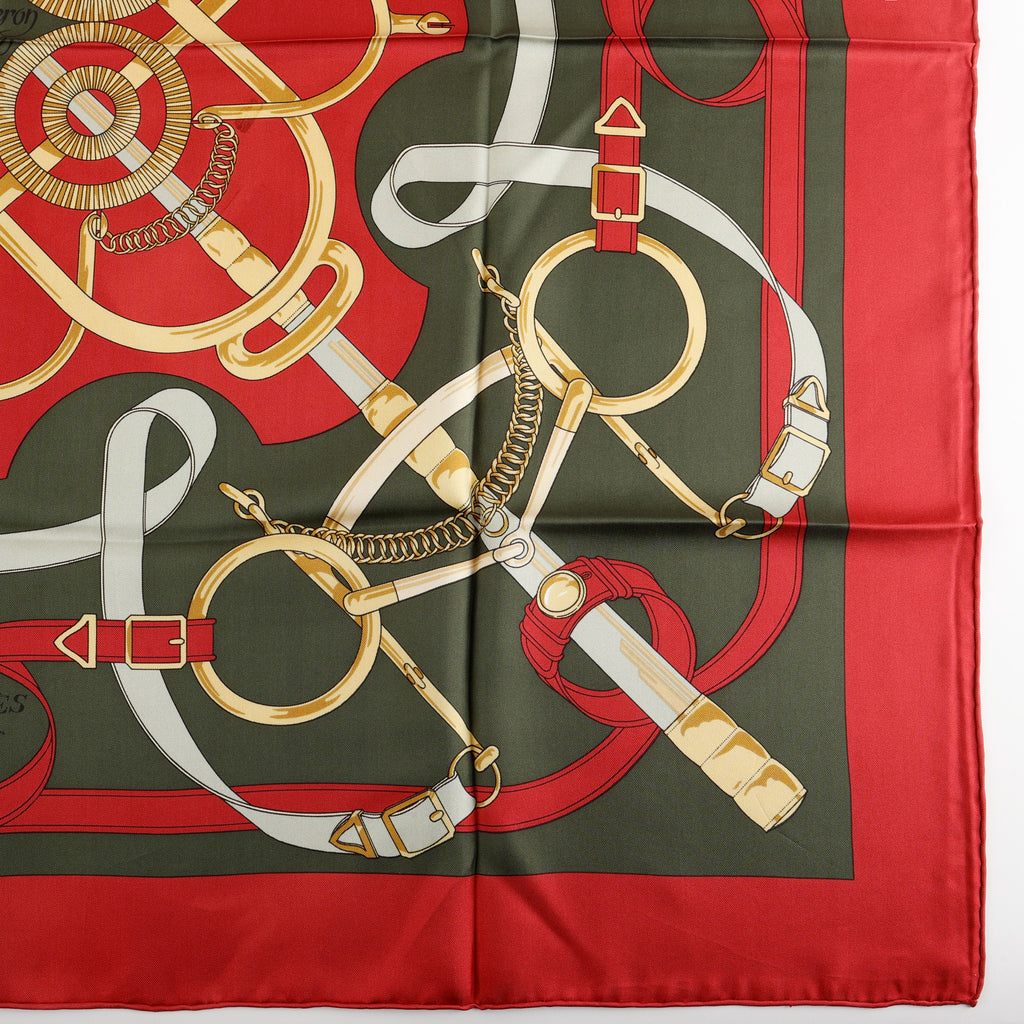 "Eperon d'Or" 90cm Silk Scarf